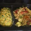 (V) Roast Vegetable Cous Cous with Creamy Spinach and Chickpeas
